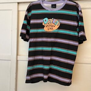 Rocko's Modern Life black striped cotton t-shirt #cartoon #90s